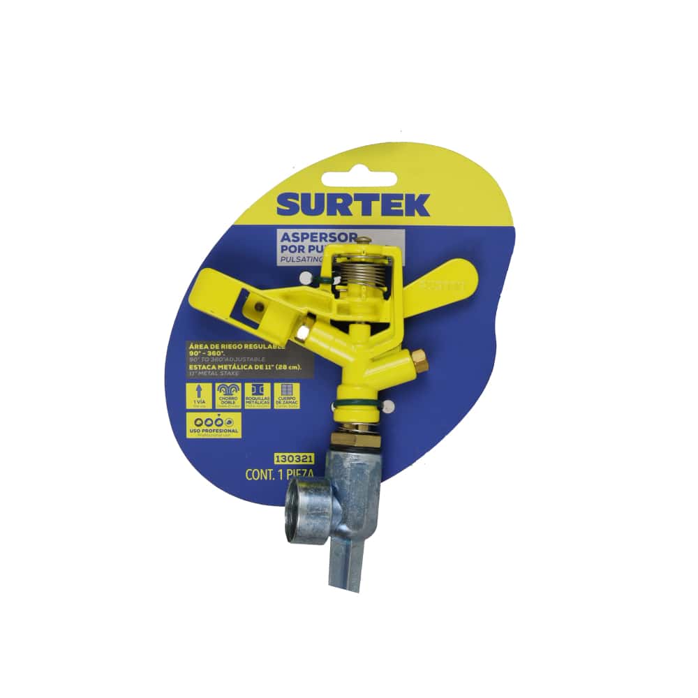 Aspersor metálico regulable por pulsación 3/4" 1 vía Surtek 130321 - Miniatura 3