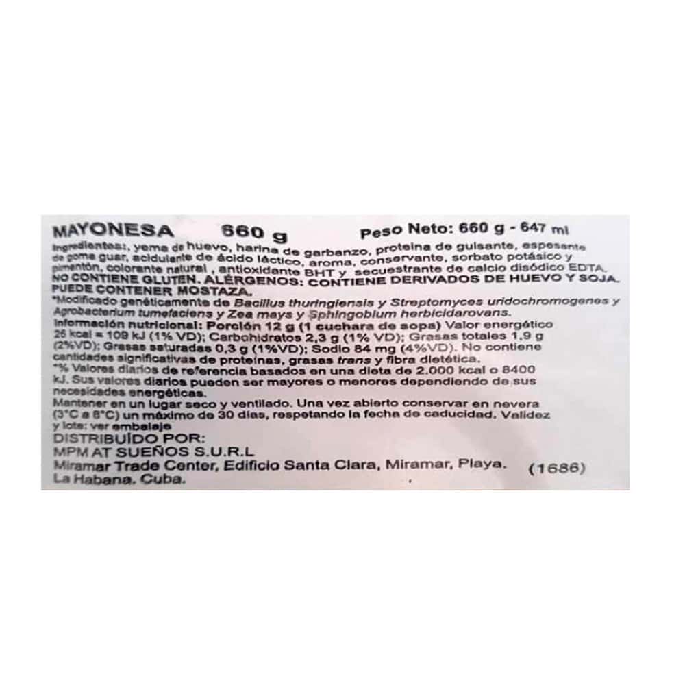 Mayonesa Clásica Predilecta (660 g / 1.46 lb) - Miniatura 3