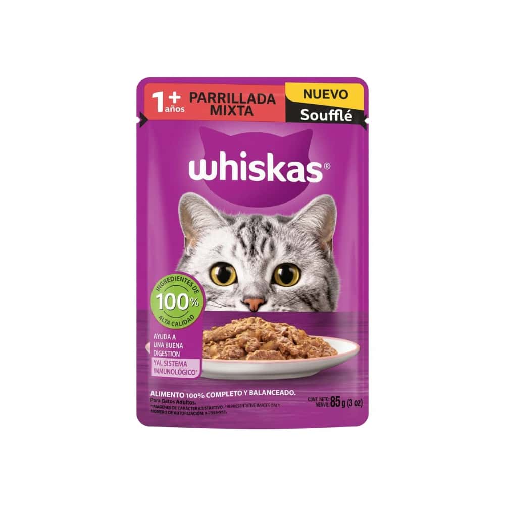 Alimento para gato adulto parrillada mixta Whiskas (85 g / 2.99 oz) - Miniatura 1
