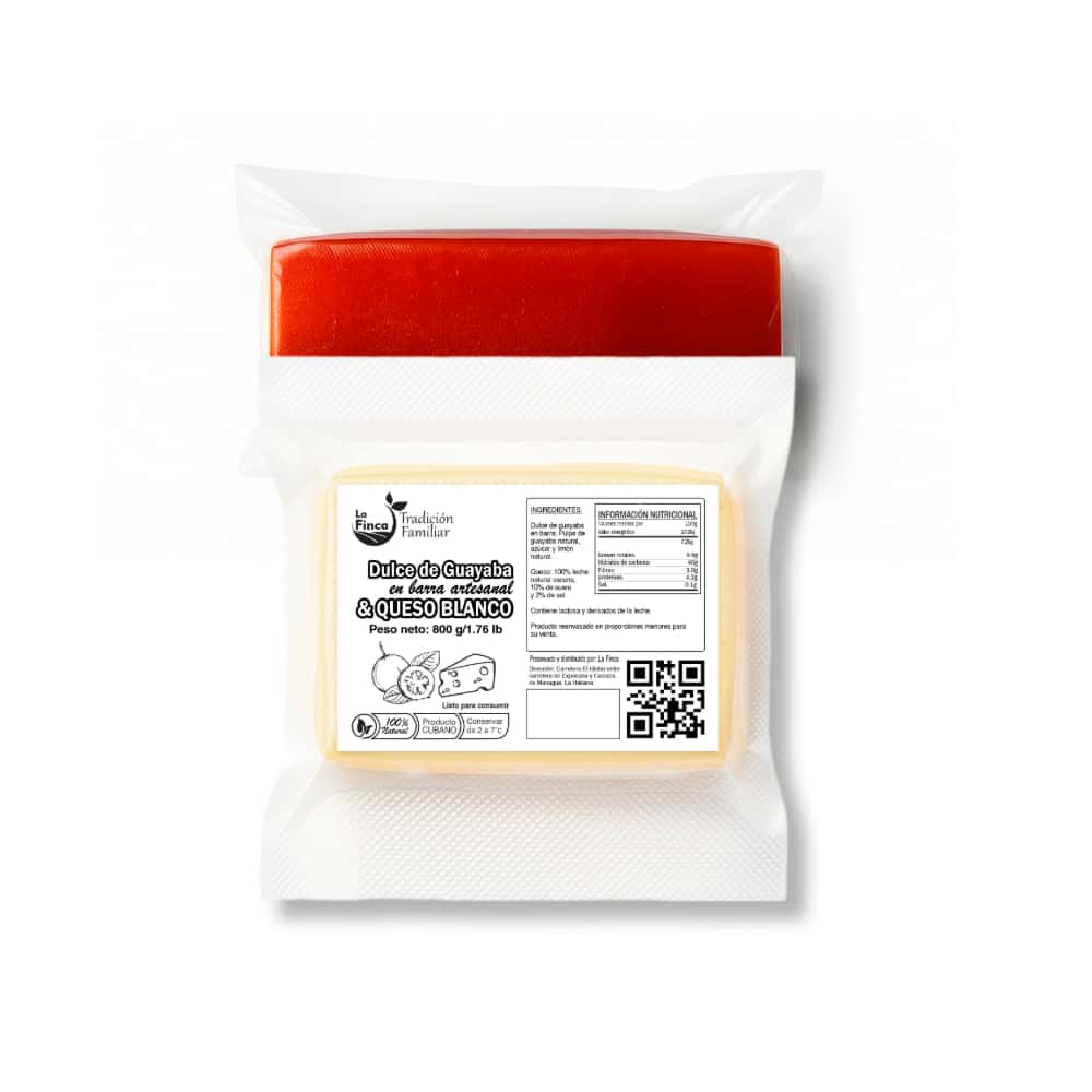 Dulce de guayaba en barra + Queso blanco La Finca (800 g / 1.76 lb) - Miniatura 2