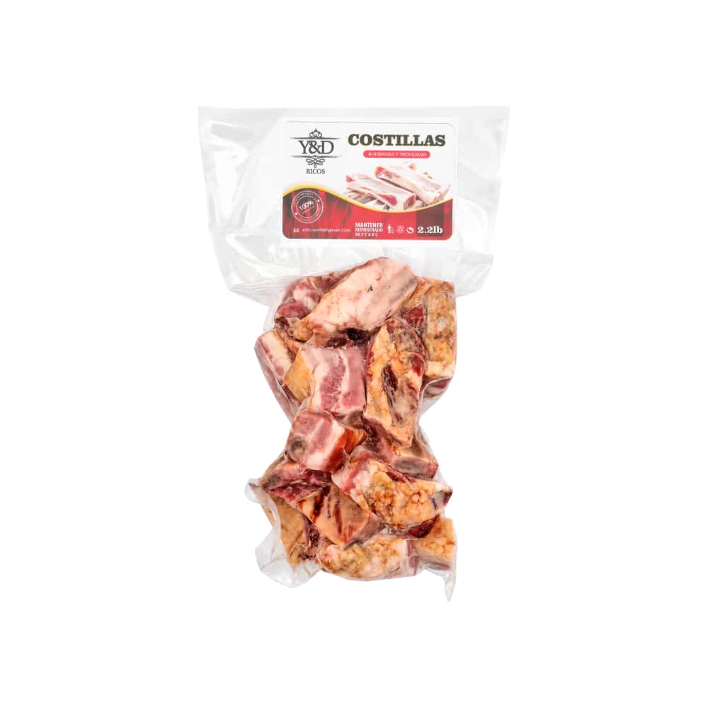 Costillas de cerdo ahumadas y troceadas Y&D Ricos (1 kg / 2.2 lb) - Miniatura 1
