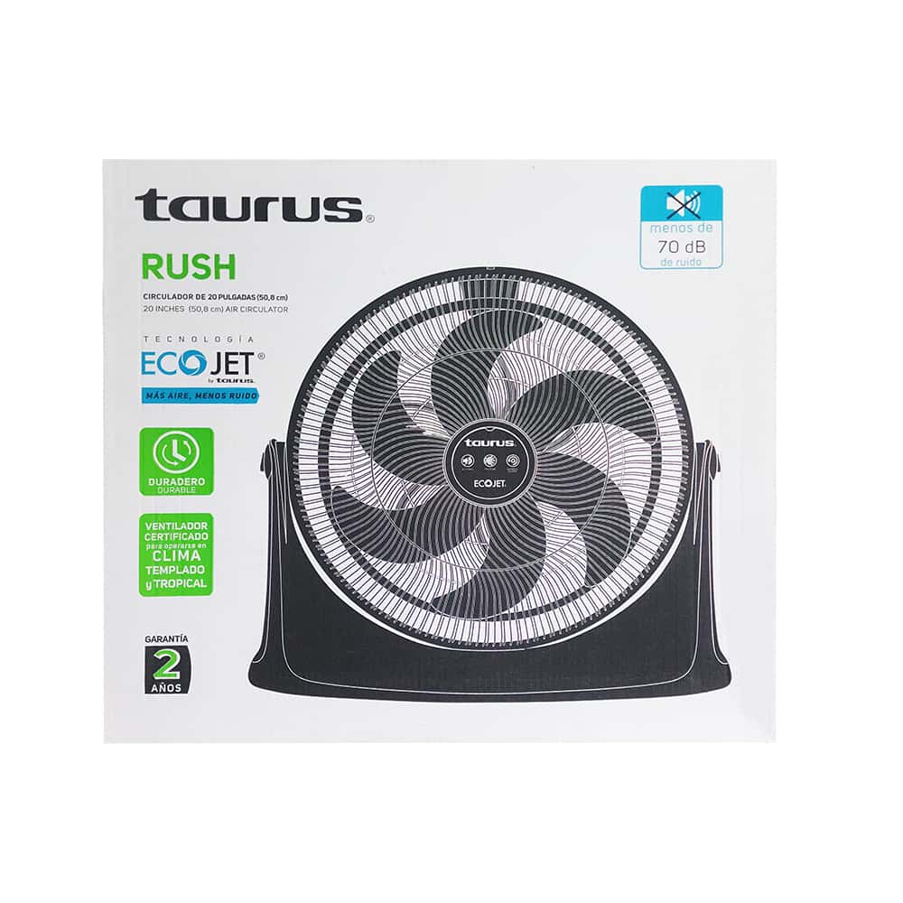 Ventilador circulador de piso de 20 pulgadas color negro Taurus Rush - Miniatura 5