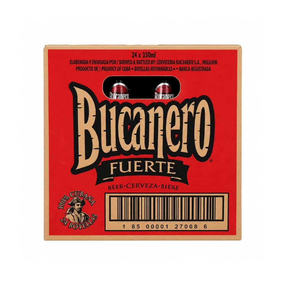 Caja de cerveza de botella fuerte Bucanero (24 x 350 ml) - Miniatura 3