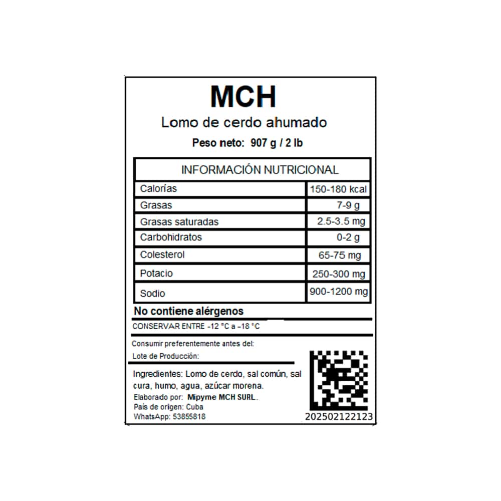 Lomo de cerdo ahumado MCH (907 g / 2 lb) - Miniatura 3