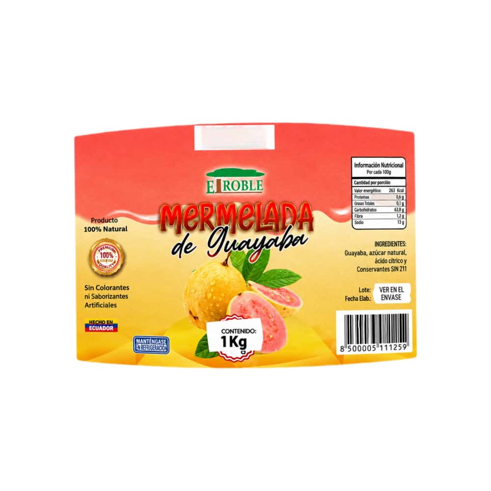 Mermelada de guayaba El roble (1 kg / 2.2 lb) - Miniatura 3