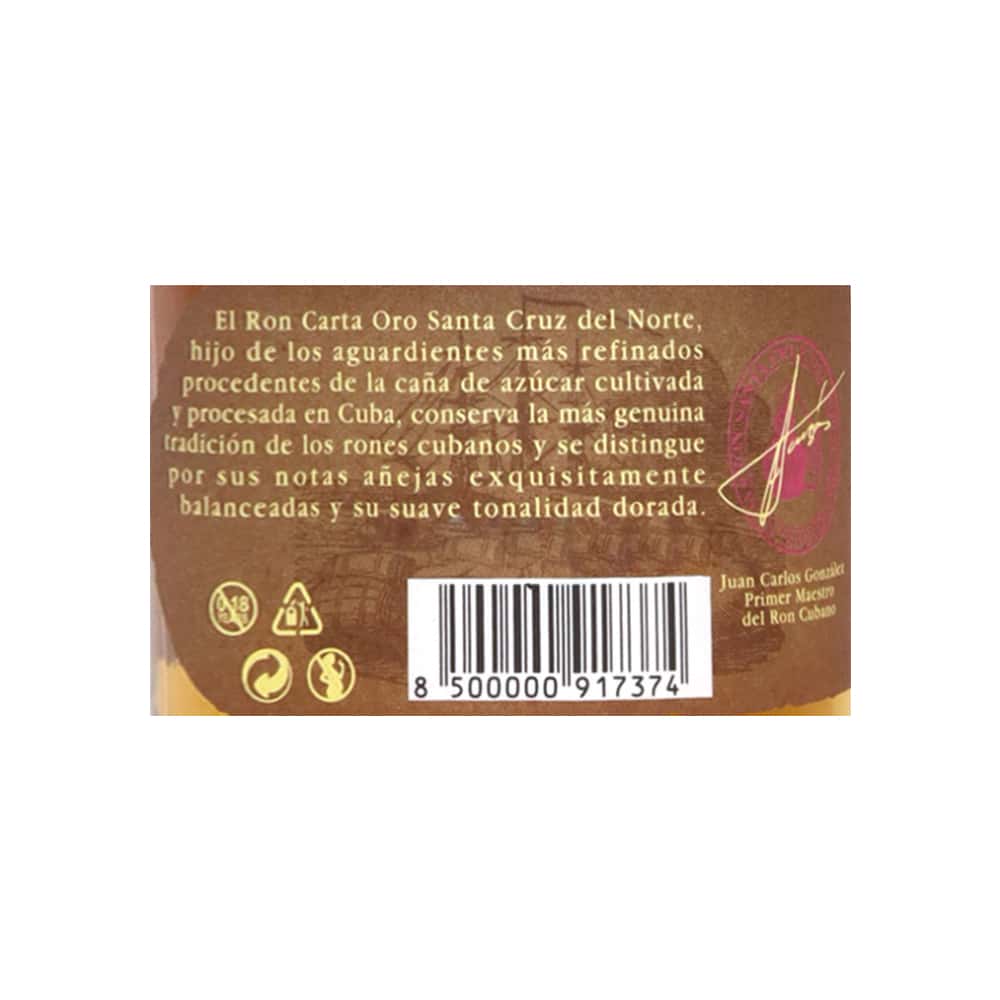 Ron Carta Oro Santa Cruz del Norte (700 ml) - Miniatura 3