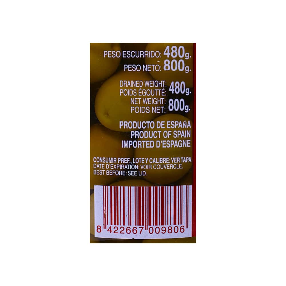 Aceitunas verdes con hueso manzanilla Gomu (800 g / 1.76 lb) - Miniatura 3