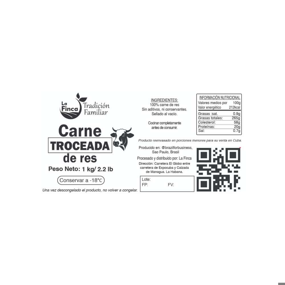 Carne troceada de res La Finca (1 kg / 2.2 lb) - Miniatura 2