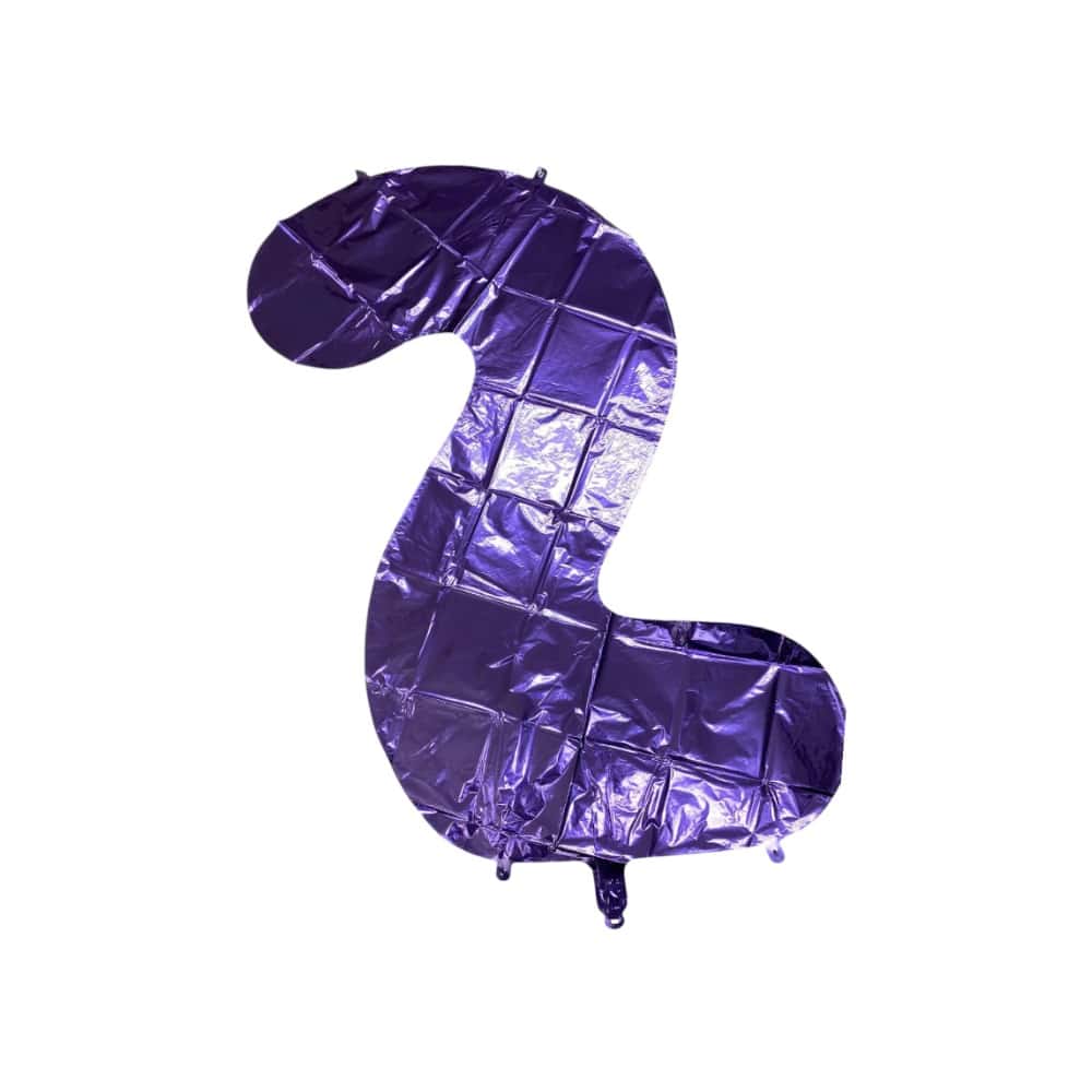 Globo morado número 2 de 32 pulgadas Balloon - Miniatura 2