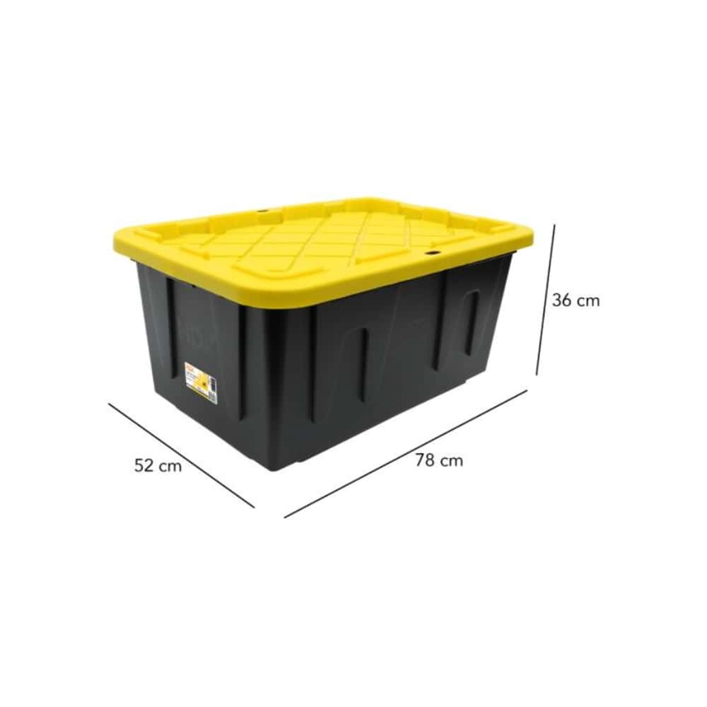 Caja de plástico de uso rudo 102 L negro HDX - Miniatura 2