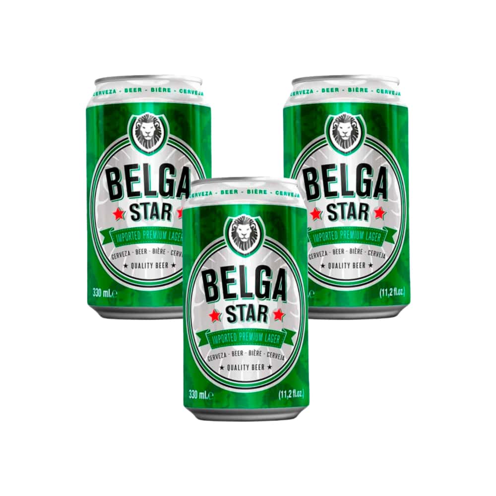 Cerveza premium Belga Star (3 x 330 ml) - Miniatura 1