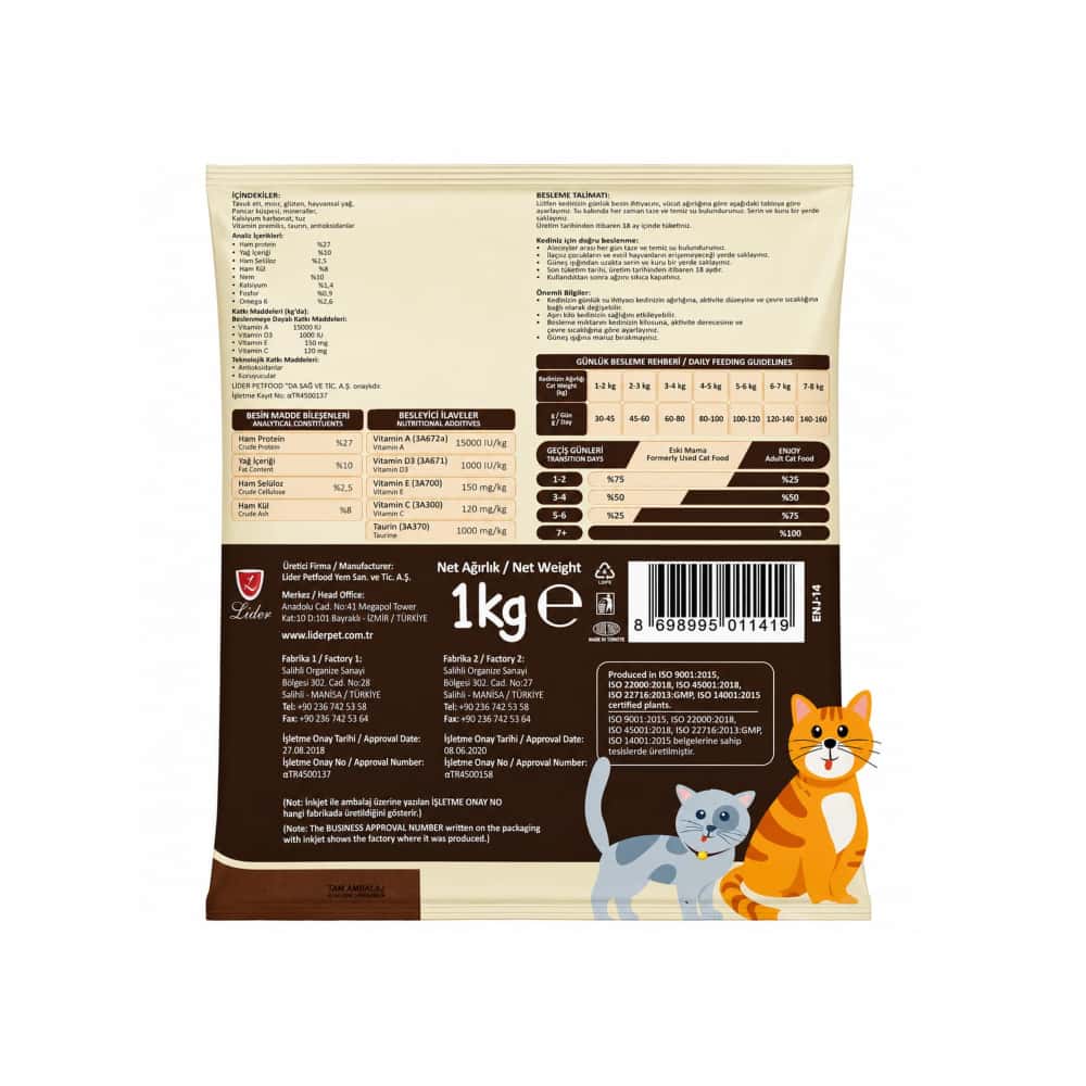 Pienso para gato adulto con sabor a pollo Enjoy (1 kg / 2.2 lb) - Miniatura 2