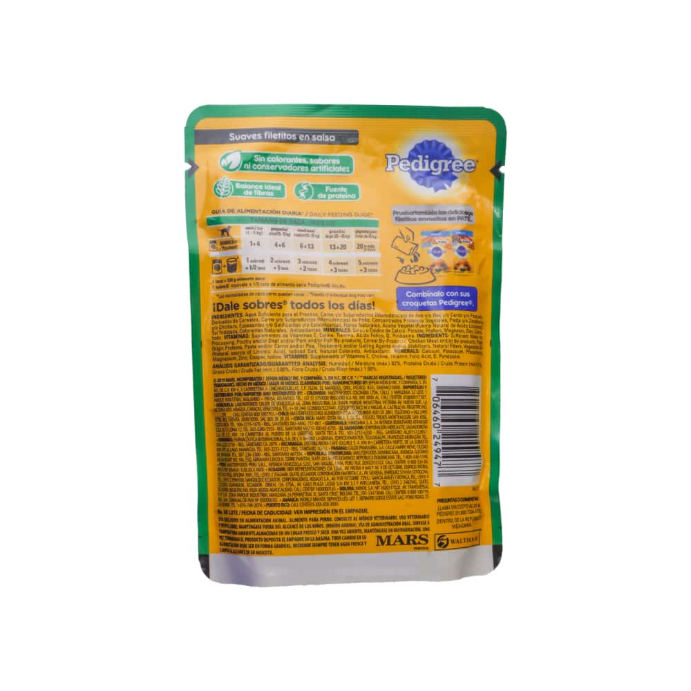 Comida para perros adulto sabor res en estilo compirano en filetes Pedigree (100 g / 3.5 oz) - Miniatura 5