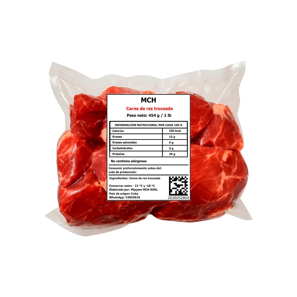 Carne de res troceada MCH (454 g / 1 lb) - Miniatura 1
