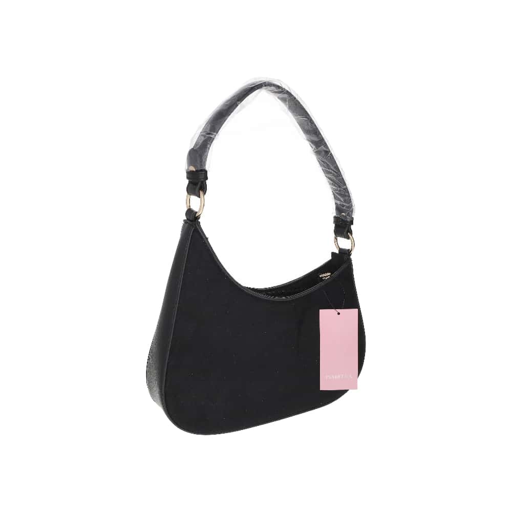 Bolso de hombro negro con acabado gamuza y asa ajustable Isabella (1 U) - Miniatura 2