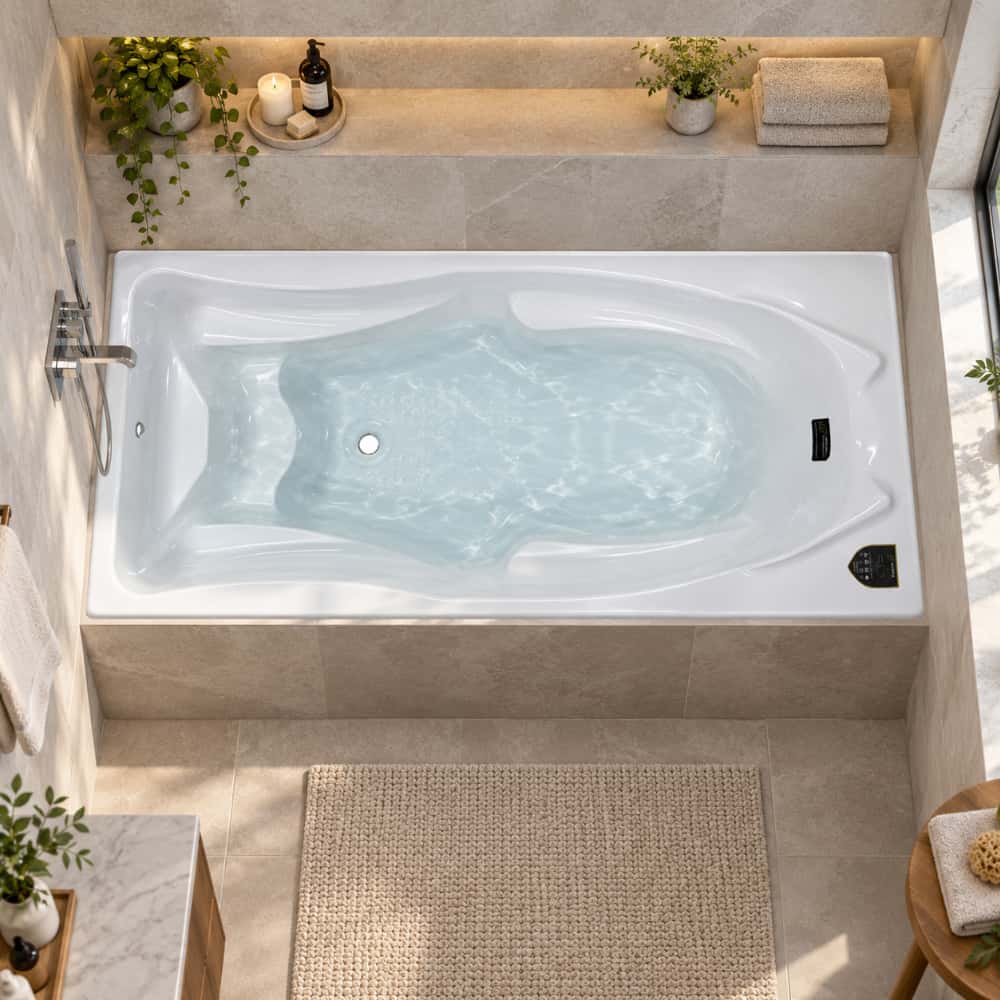 Bañera acrílica rectangular color blanco Zeric Modelo SFS-5 - Miniatura 5