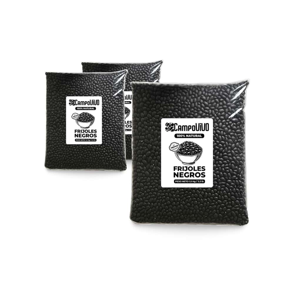 Frijoles negros Campo Vivo (3 x 1.5 kg / 3.3 lb) - Miniatura 1