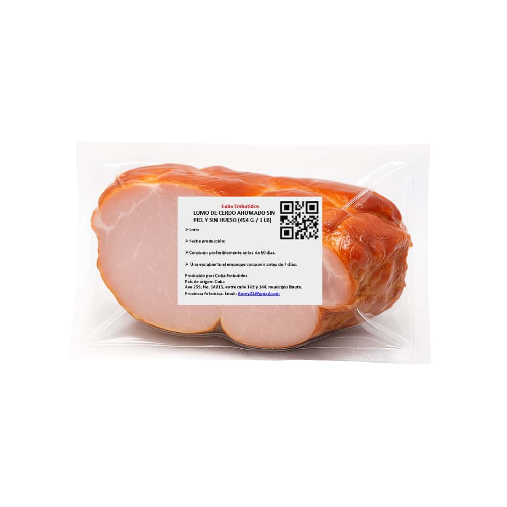 Lomo de cerdo ahumado sin piel y sin hueso (454 g / 1 lb) - Miniatura 4