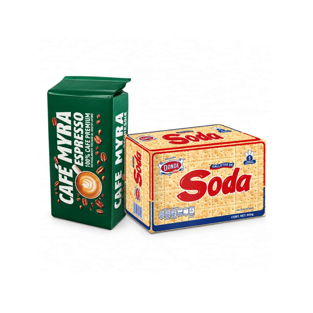 Café espresso Myra (250 g / 8.8 oz)+Galletas de soda Dondé (800 g / 1.76 lb) - Miniatura 1