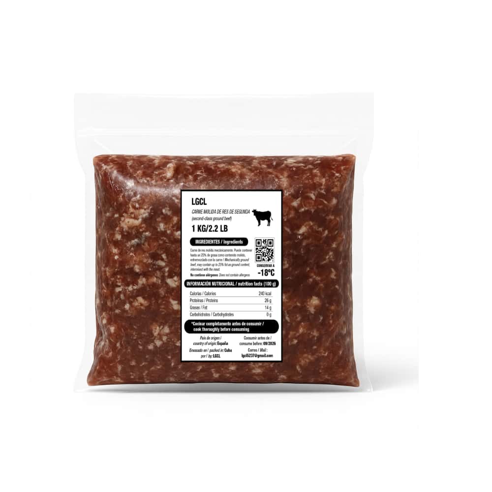 Carne molida de res de segunda LGCL (1 kg / 2.2 lb) - Miniatura 2