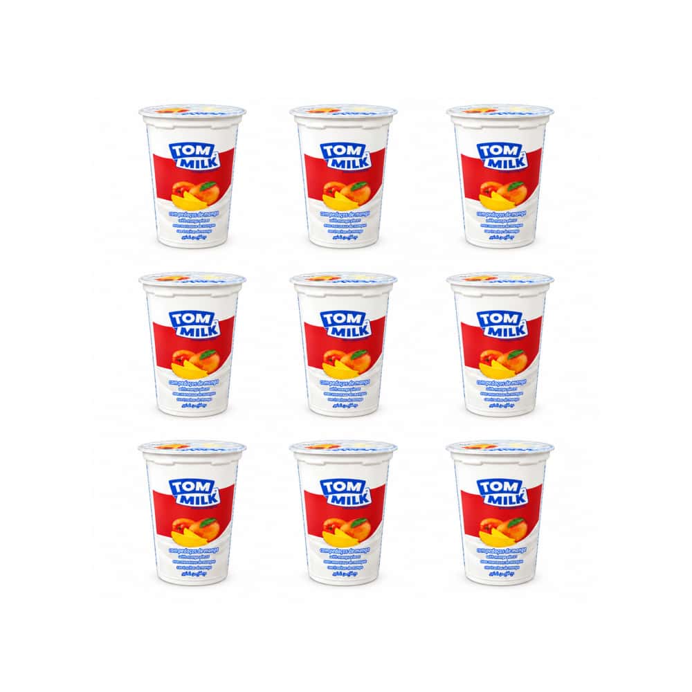 Yogurt pasteurizado sabor mango con trocitos de frutas Tom Milk (9 x 500 g / 1.10 lb) - Miniatura 1