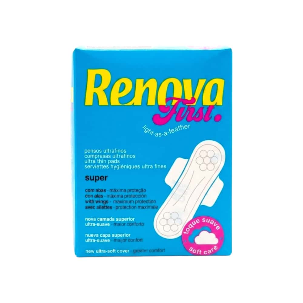 Toallas sanitarias ultrafinas con alas super Renova (12 U) - Miniatura 4