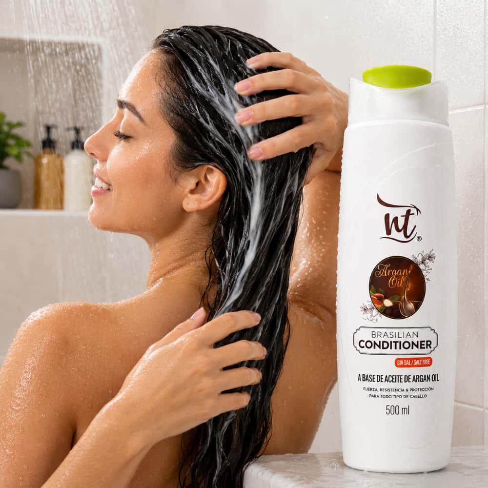 Acondicionador sin sal a base de aceite de argán Brazilian Wow NT (5 x 500 ml / 17.6 fl.oz) - Miniatura 2