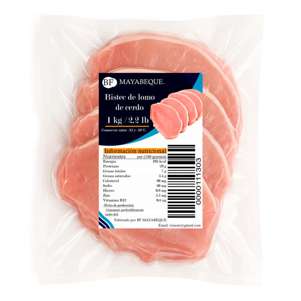 Bistec de lomo de cerdo BF Mayabeque (1 kg / 2.2 lb) - Miniatura 4