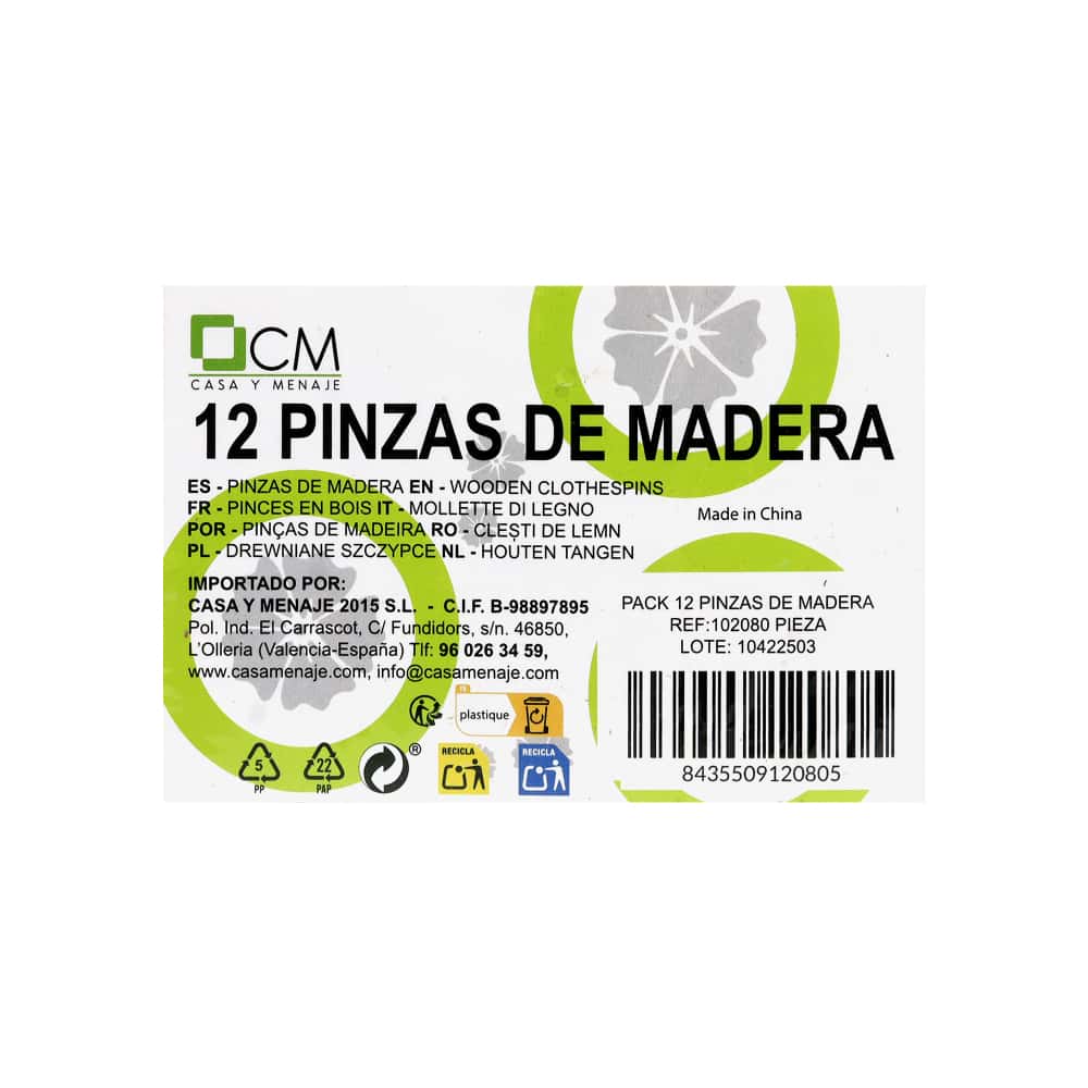 Pinzas de madera Casa y Menaje (12 U) - Miniatura 3