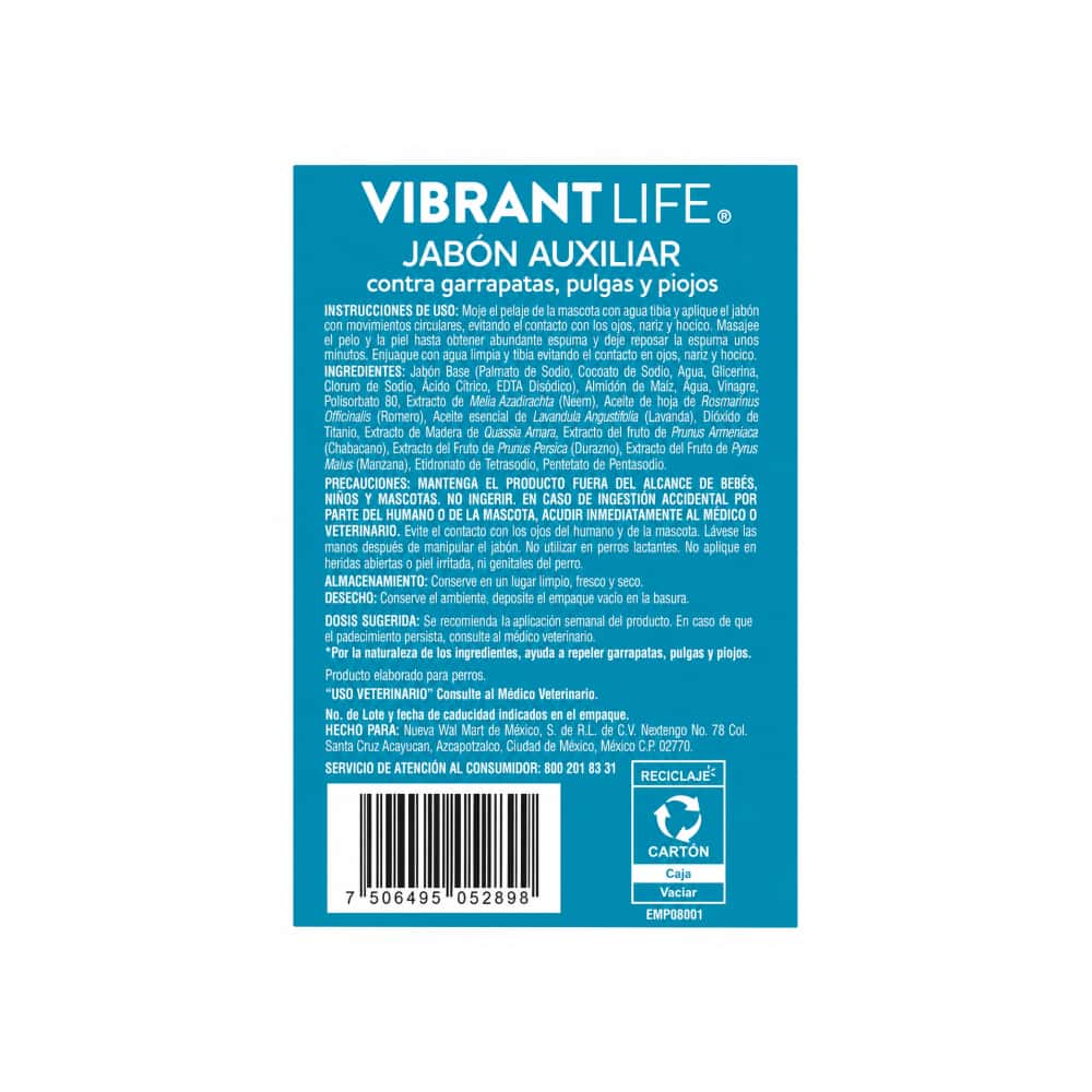 Jabón auxiliar contra garrapatas, pulgas y piojos Vibrant Life (150 g / 5.29 oz) - Miniatura 2