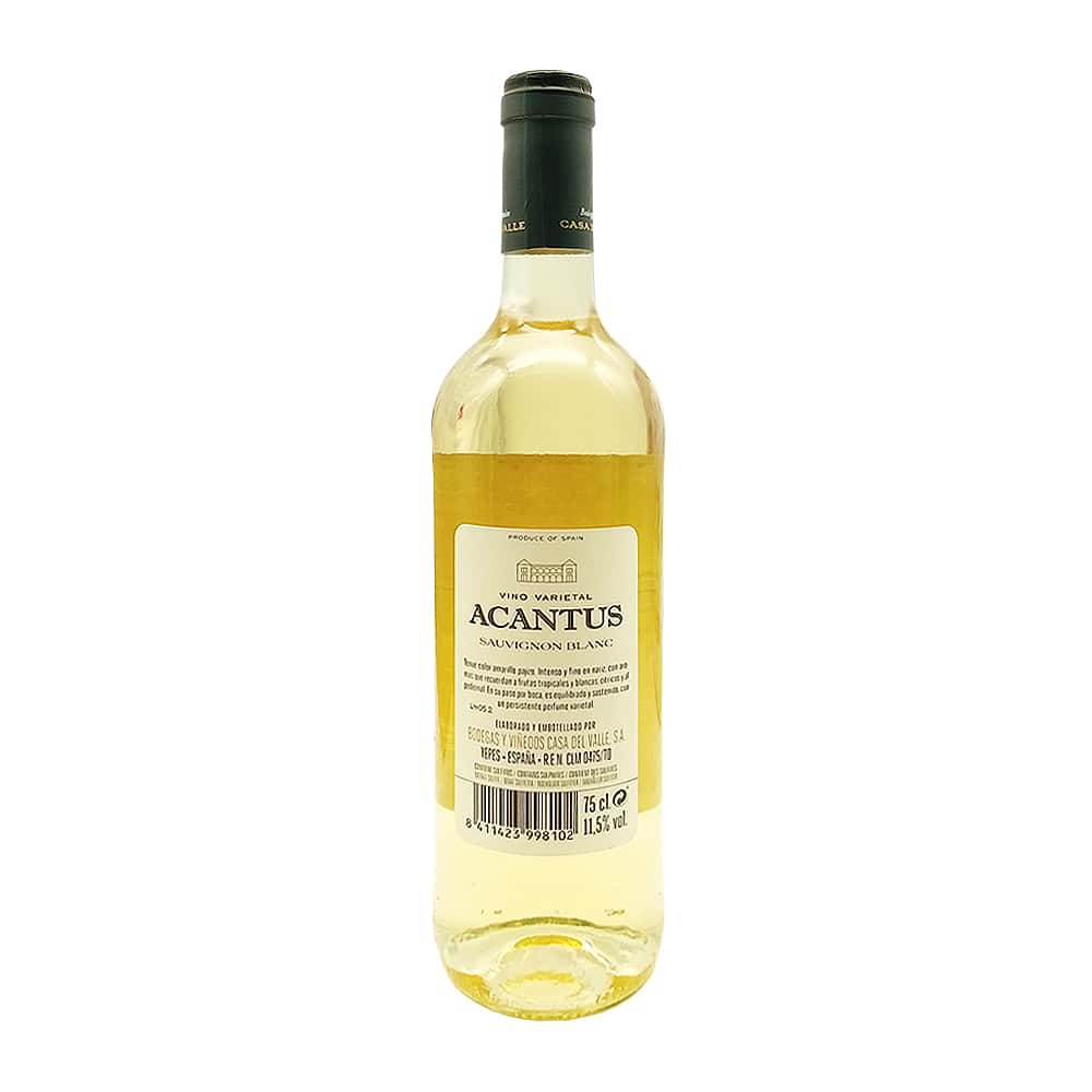 Vino blanco Casa del Valle Acantus (750 ml) - Miniatura 2