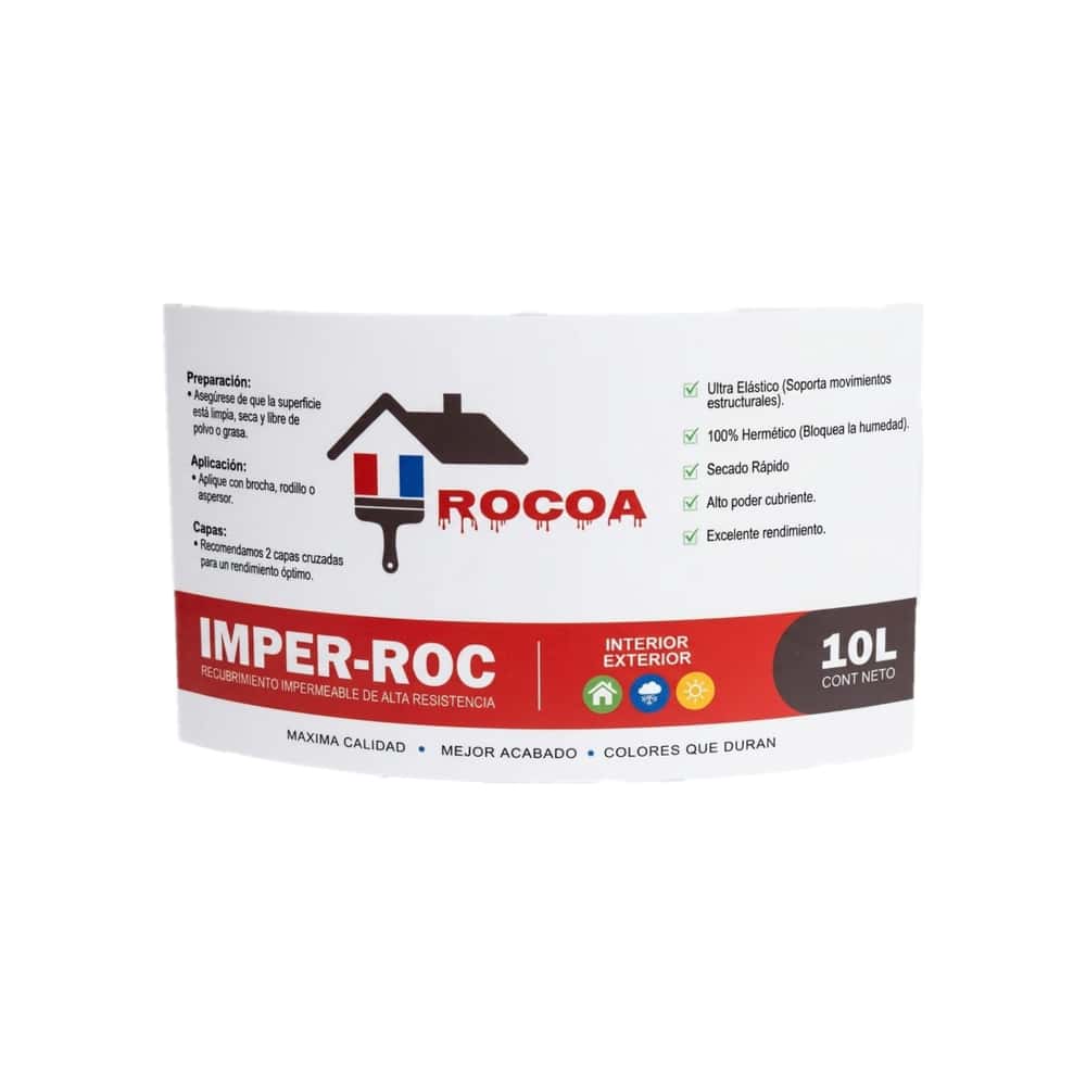 Pintura impermeabilizante color rojo ROCOA IMPER-ROC (10 L) - Miniatura 2