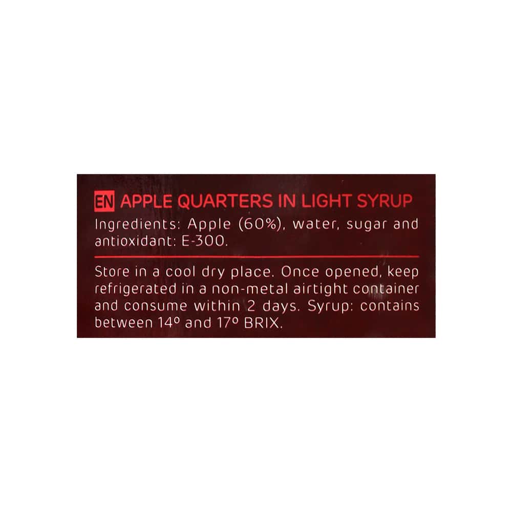 Cuartos de manzana en almíbar ligero Diamir (2.5 kg / 5.5 lb) - Miniatura 3