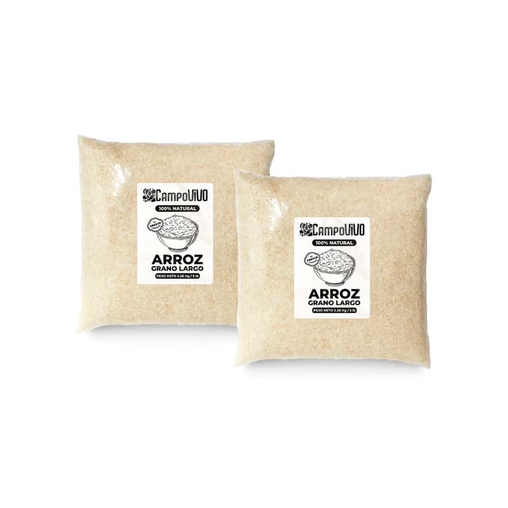 Arroz de grano largo Campo Vivo (2 x 2.26 kg / 5 lb) - Miniatura 1