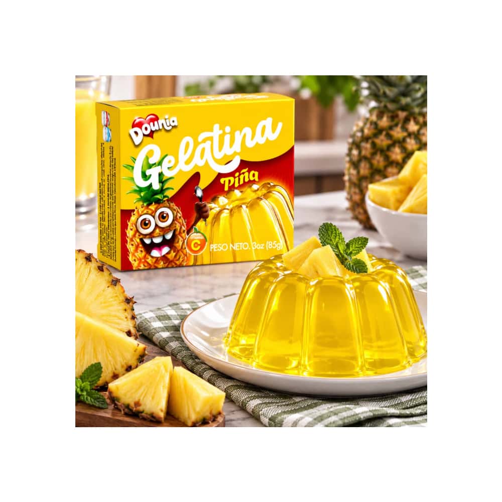 Gelatina con sabor piña Dounia (85 g / 3 oz) - Miniatura 5