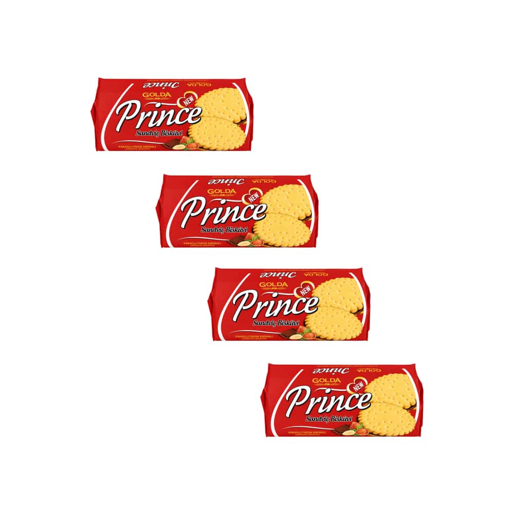Galleta sándwich rellena con crema de cacao y avellanas Golda Prince (4 X 160 g / 5.64 oz) - Miniatura 1