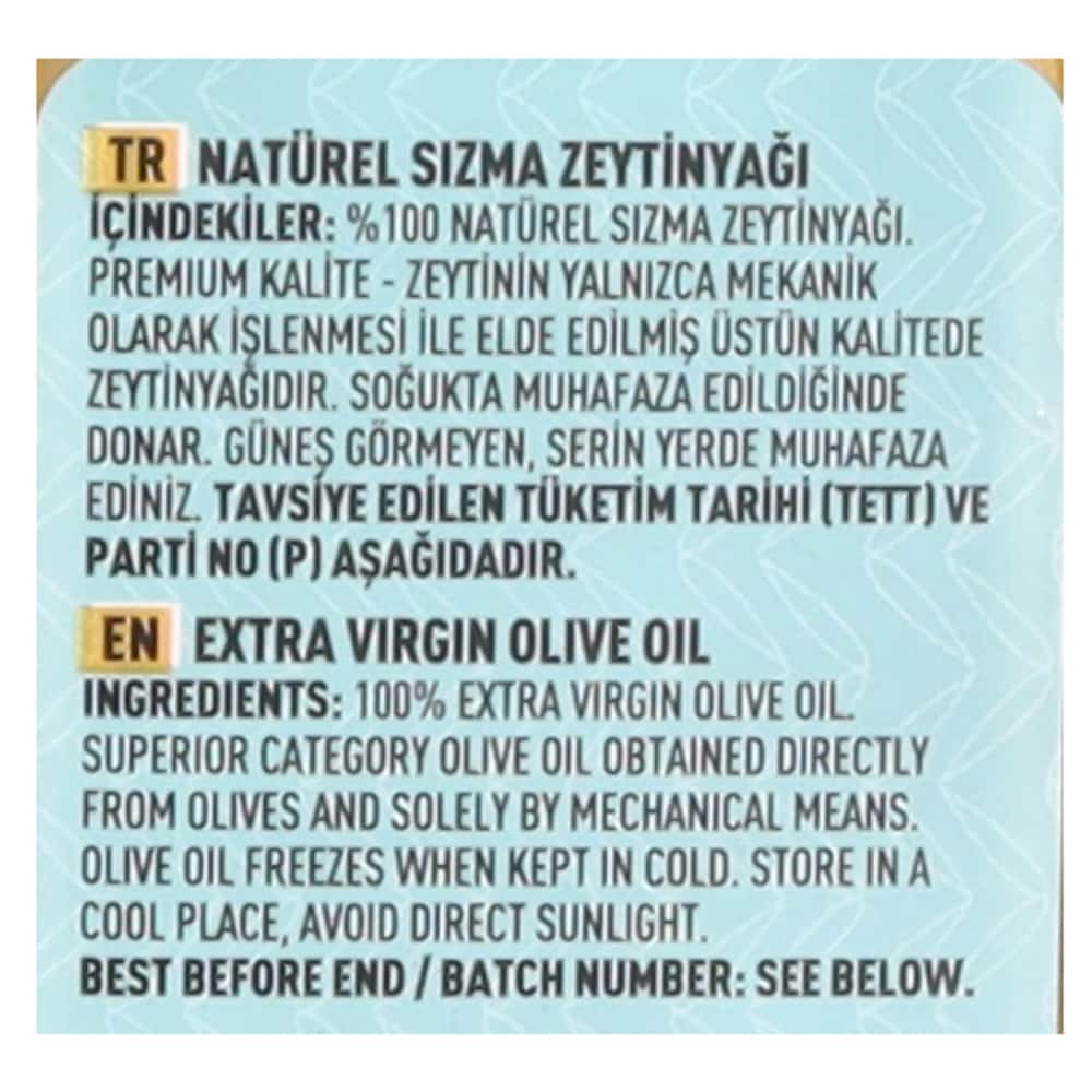 Aceite de oliva extra vigen Marmarabirlik (500 ml) - Miniatura 4