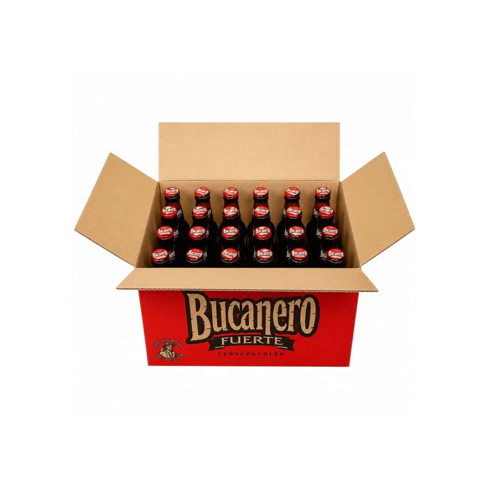 Caja de cerveza de botella fuerte Bucanero (24 x 350 ml) - Miniatura 2