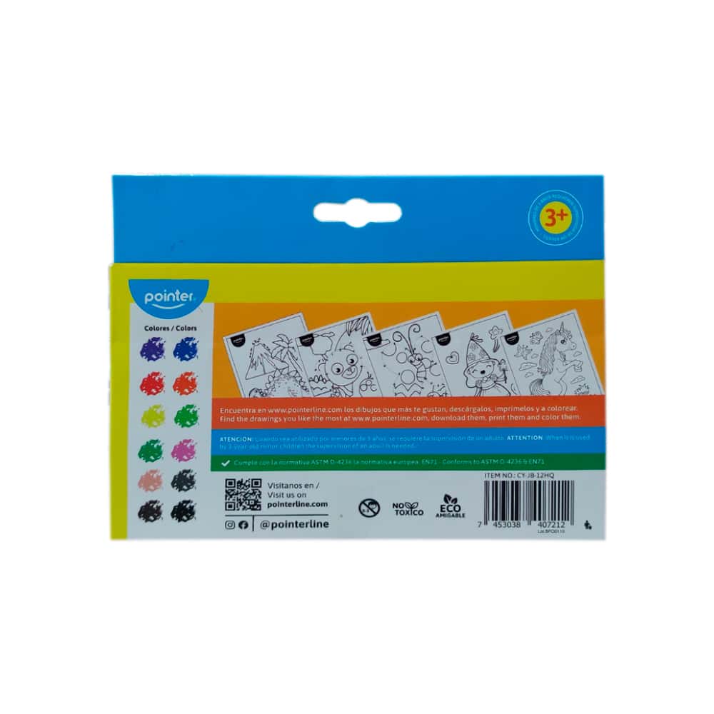 Juego de 12 crayones jumbo Pointer - Miniatura 8