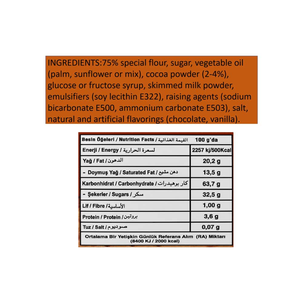 Galleta sándwich de crema de cacao Keyf Golda (140 g / 4.94 oz) - Miniatura 3