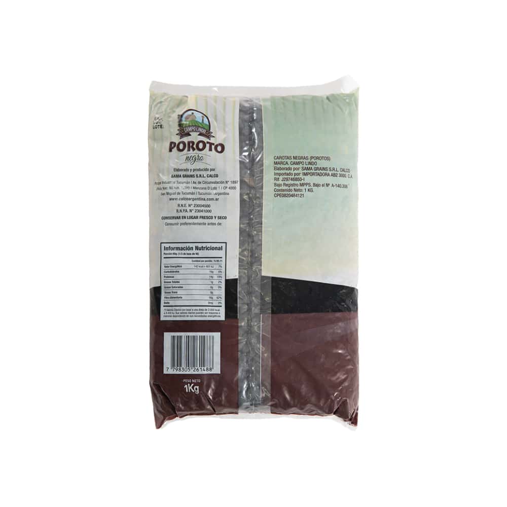Frijoles negros Campo Lindo (1 kg / 2.2 lb) - Miniatura 3