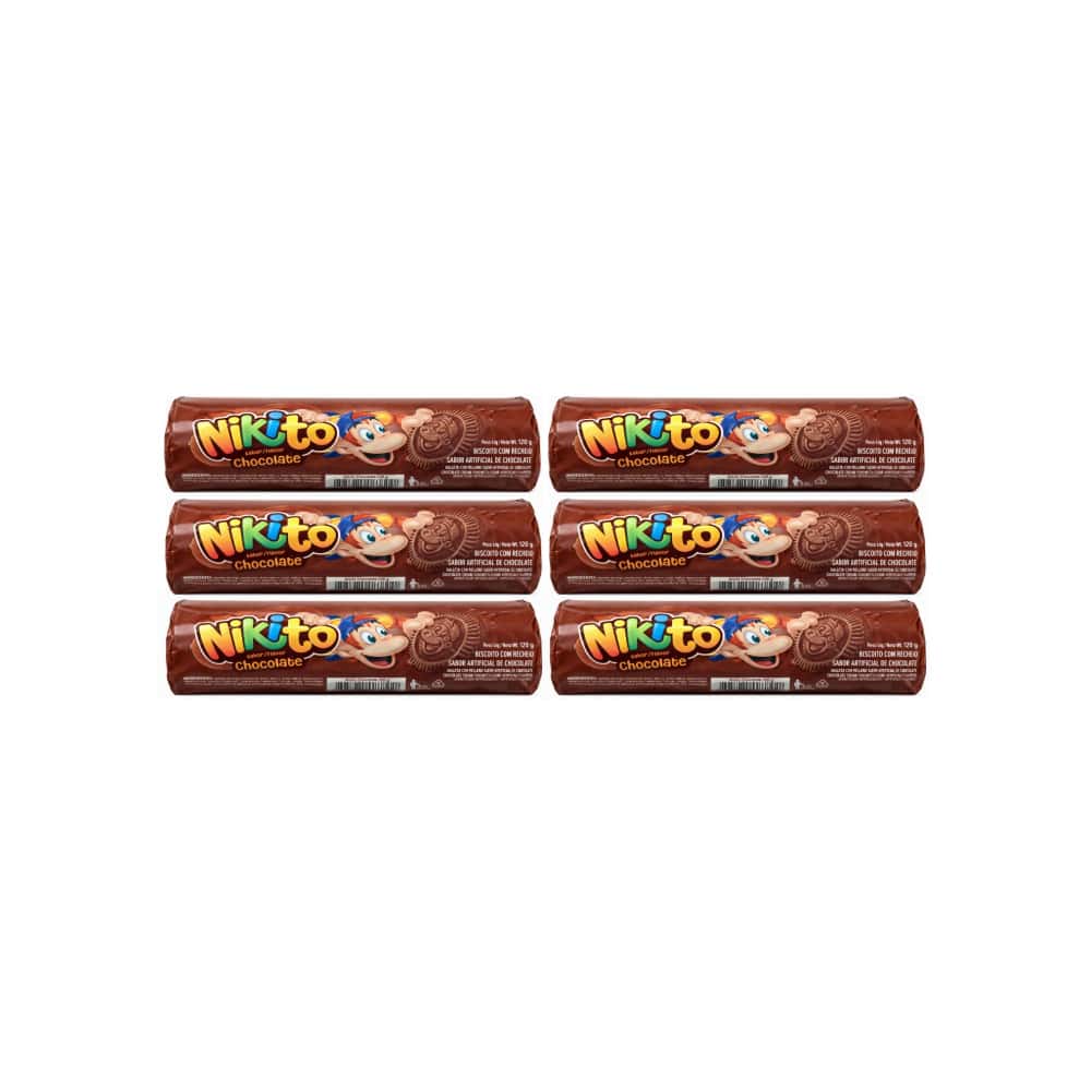 Galletas dulces con crema sabor chocolate Nikito (6 x 120 g / 4.23 oz) - Miniatura 1