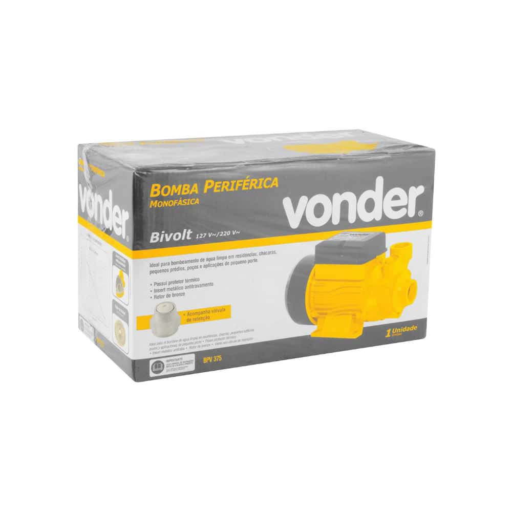 Bomba de agua periférica - motobomba de 127 - 220 V Vonder BPV375 - Miniatura 2