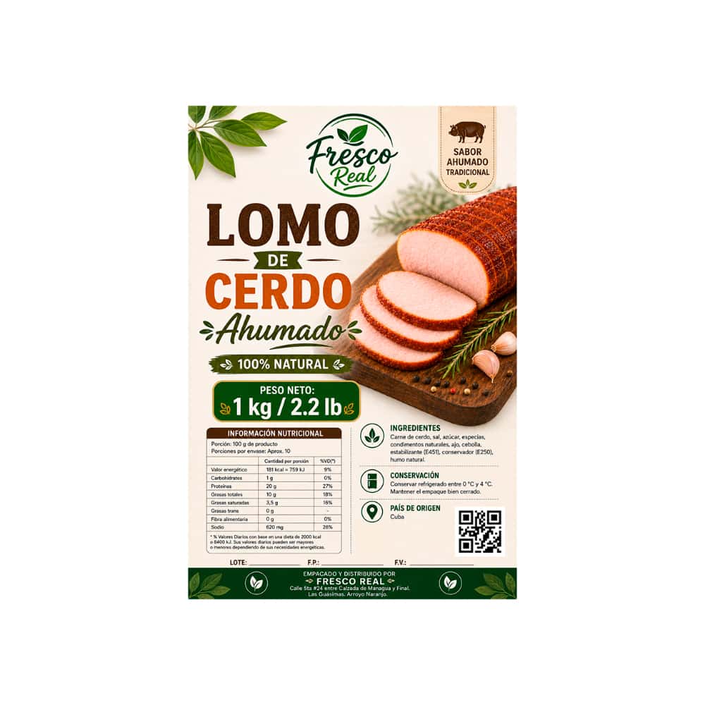 Lomo de cerdo ahumado Fresco Real (1 kg / 2.2 lb) - Miniatura 2
