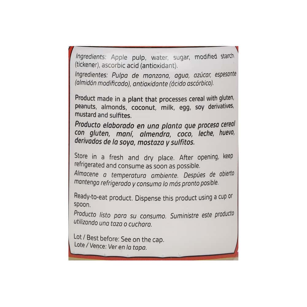 Compota de manzana YEYA (12 x 113 g / 4 oz) - Miniatura 2