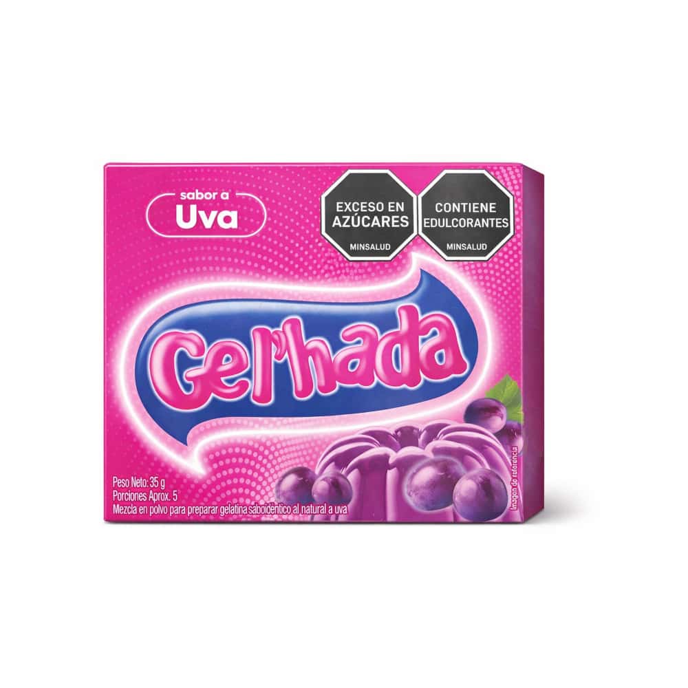 Gelatina sabor uva Gel´hada (35 g / 1.23 oz) - Miniatura 1