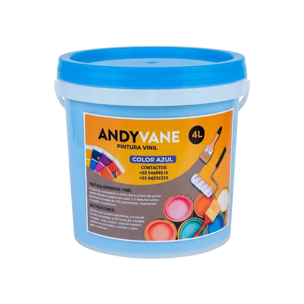 Pintura vinil color azul Andyvane (4 L) - Miniatura 1