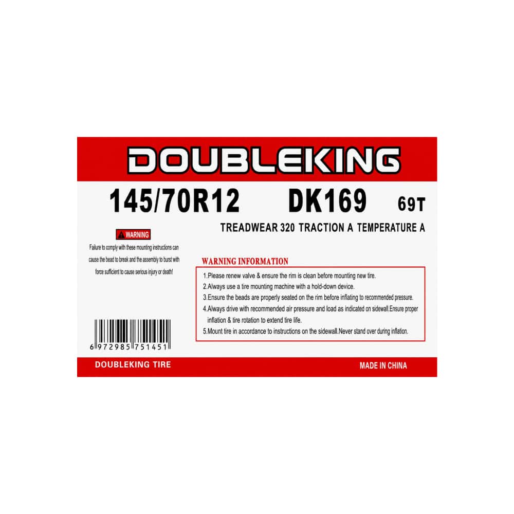 Neumático -goma- para carro 145 / 70 R12 Double King DK169 - Miniatura 3