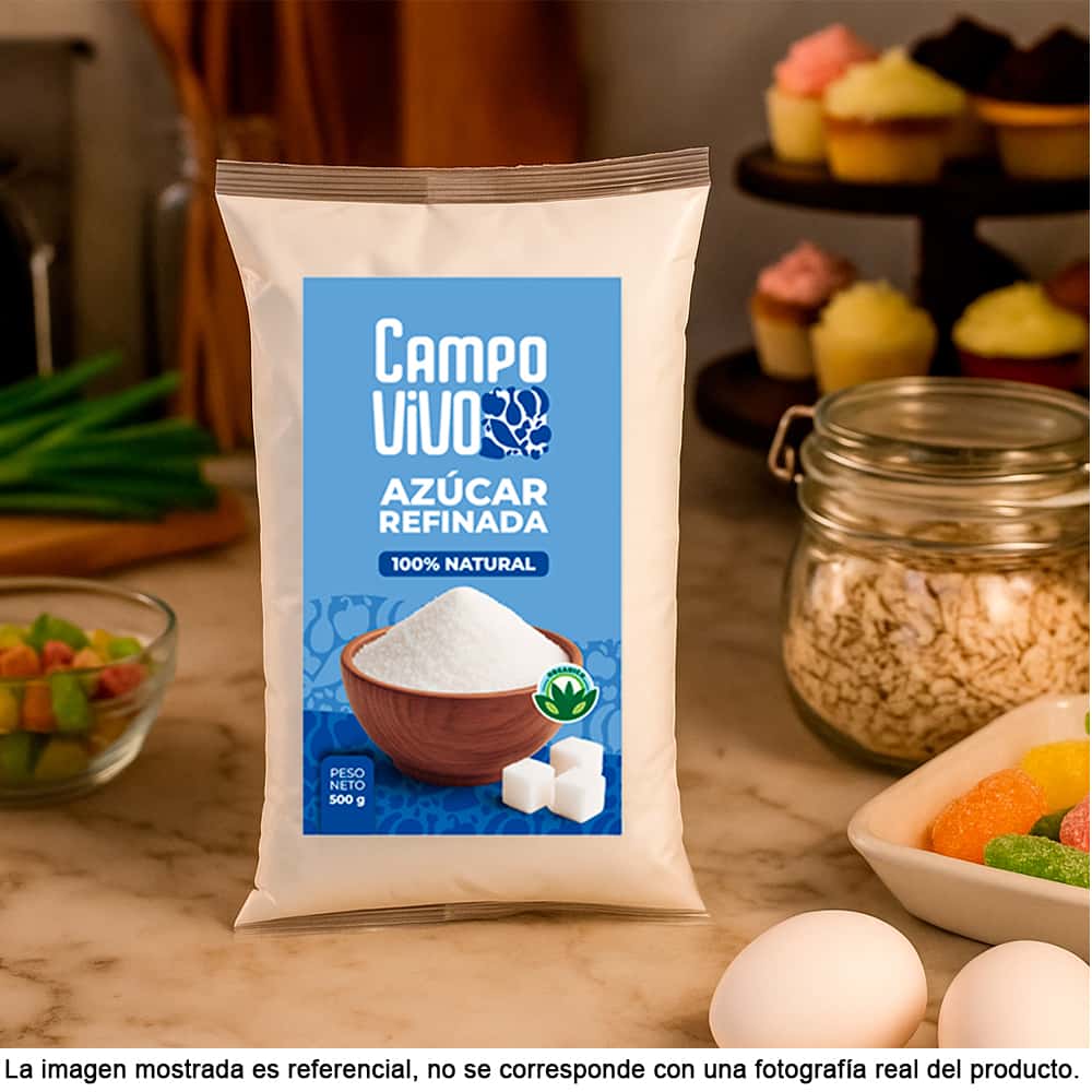 Azúcar blanca refinada Campo Vivo (8 x 500 g / 1.1 lb) - Miniatura 5