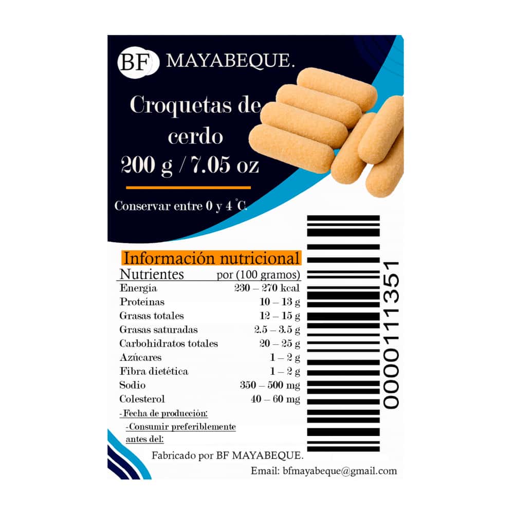 Croquetas de cerdo BF Mayabeque (200 g / 7.05 oz) - Miniatura 3